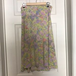 LuLaRoe Floral Azure Skirt